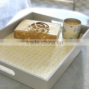 High Quality Best Selling Rectangle Lacquer Serving Tray Table thumbnail-1