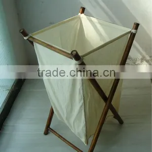 Cotton Bamboo Laundry Basket thumbnail-1