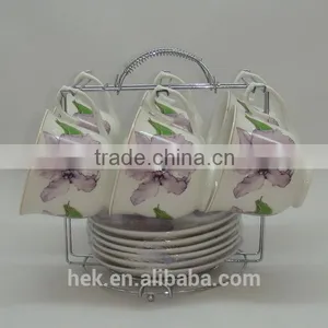 Bulk Ceramic Porcelain Tea Cup and Saucer Sets thumbnail-5