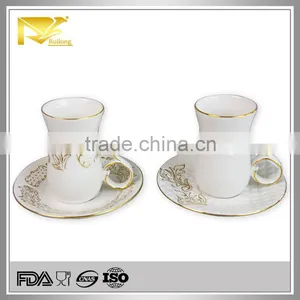 China Wholesale Ceramic Turkish Coffee Cup, Small Coffee Cup and Saucer Set, Antique Coffee Cups and Saucers thumbnail-1