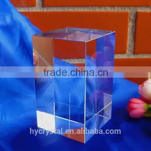 Transparent Decorative Glass Blocks Laser Etched Grs Engraving Crystal Block thumbnail-1