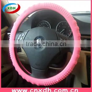 Car Accessories Pink Silicone Steering Wheel Cover for Girls thumbnail-1
