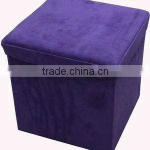 Purple Suede Bed Foot Stool thumbnail-1