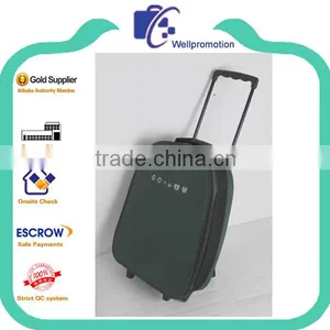Dark Green School Backpack With Trolleys thumbnail-5