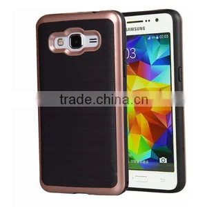 C&T Heavy Duty Brushed Metal Texture Hybrid Dual Layer Slim Protector Case Cover for Samsung Galaxy Grand Prime G530 thumbnail-2