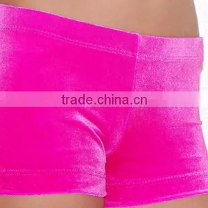 Pink Velour Gymnastic Dance Shorts thumbnail-1