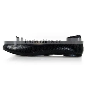 2015 Summer New Ladies Womens Snake Skin Print Flat Shoes Ballerina Ballet Flats Black Plus Size Free Shipping thumbnail-4