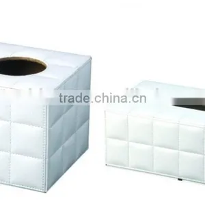 Elegant pu Leather Tissue Box for Decoration thumbnail-1