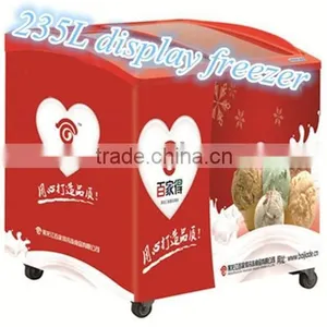 235L 325L Commercial Sliding Glass Door Freezer Display Chest Freezer thumbnail-1