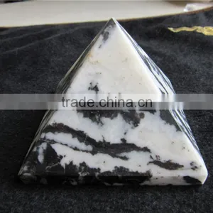 Hot Sales Black&white Natural Zebra Rock Stone Pyramid Model thumbnail-1