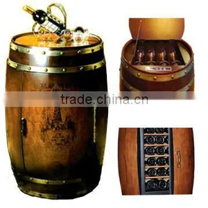 Wooden Artware Wine Refrigetaor Classical Wine Coolers Furniture Wine Barrel Fridge thumbnail-1