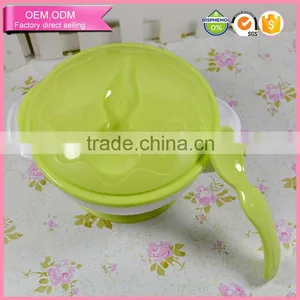 Hot Sell Food Grade pp Baby Feeding Sucton Bowl With Hand and Spoon in Stock thumbnail-1