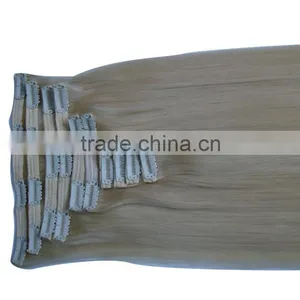 16"--24" Factory Wholesale Price Best Popular Blond Clip In Human Hair Extension thumbnail-5