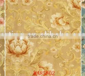 Best Selling Interior Decoration Korean Wallpaper With Big Flower thumbnail-3