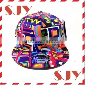 Custom Design 6 Panel Wholesale Floral Snapback Hat thumbnail-1