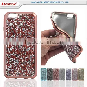 Electroplating Diamond Tpu Phone Case Back Cover With Frame for Iphone 5 5s 6 6s 7 Plus thumbnail-1