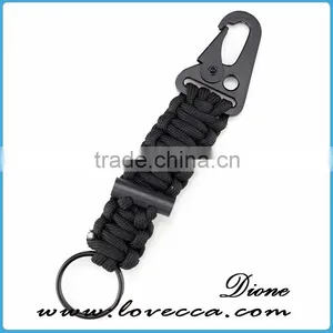 Carabiner Paracord Keychain With Firestarter thumbnail-1