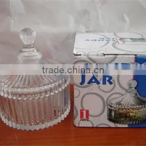 High Quality Fashion Glass Candy Jar With Color Gift Box Packing Wholesale thumbnail-3