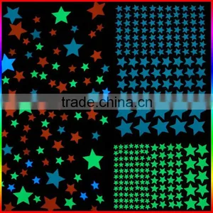 Green/blue/orange Light Glow in the Dark Star Stickers thumbnail-1