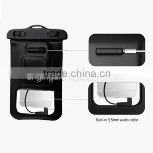 Headphone Jack Armband Lanyard Waterproof Cell Phone Case Dry Bag Pouch for Monile Phone thumbnail-2