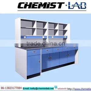 High Quality Wooden Lab Work Bench With 2 Layers Reagent Shelf In Biology Laboratory thumbnail-1