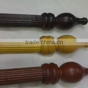 35mm Hot Sale Antique Wooden Curtain Rod thumbnail-1