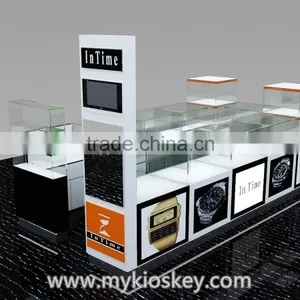 Fashion Wooden Watch Kiosk for Watch Display Stand Shop Interior Design thumbnail-1