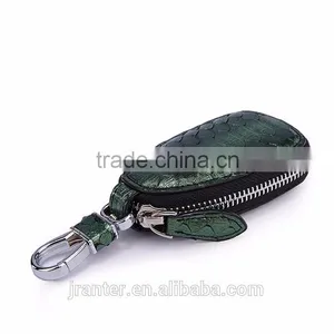 New Fashion Customized Python Snakeskin Car Key Case,zipper Key Pouch,genuine Leather Car Key Holder thumbnail-2