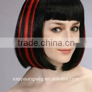 Cheap Red Halloween Synthetic Wigs, Anime Cosplay Wig thumbnail-4