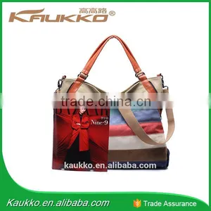High Quality Women's Canvas Shoulder Bag Handbag EuropeStyle Women Canvas Tote Handbag thumbnail-3
