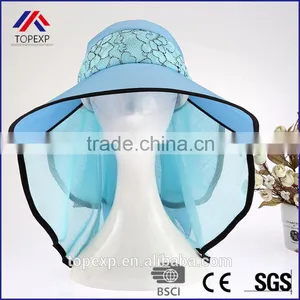 Travel Sun Hats For Women Chiffon Cape thumbnail-1