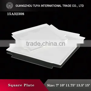 Sale Wedding Banquet Hall Event White Cheap White Square Wholesale Plates thumbnail-1