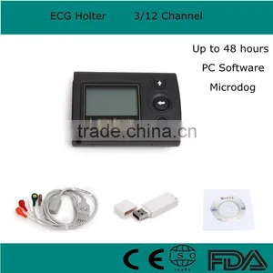 72 Hours Recording Time ECG Holter Recorder System Holter Monitor Analysis Software High Quality thumbnail-1