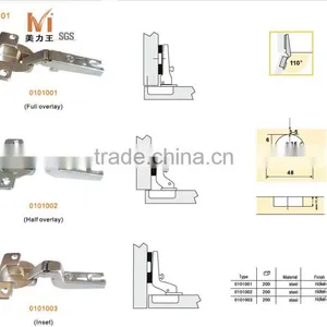 Furniture Hinges With 35mm Cup All Steel Cabinet Door Concealed Hinges thumbnail-1