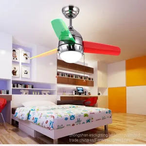 28''/36'' Colored Leaf Mini Baby Ceiling Fan With Led Light thumbnail-3