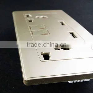 British Standard Double 13A Electrical Outlet Wall Switched Socket thumbnail-3