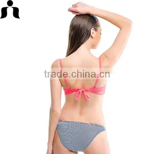 2017 New Women Sexy Contrast Color Brazilian Bikini thumbnail-4