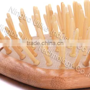 High Quality Large Paddle Natural Bamboo Hair Brush / Cushion Bamboo Hair Brush thumbnail-2