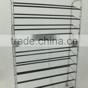 Vivinature 50 Pairs Rolling Shoes Rack and Chrome Shoes Tower thumbnail-2