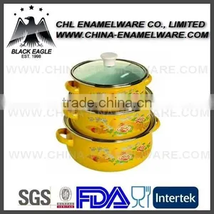 Factory Wholesale Customized Logo Decal Enamel Casserole thumbnail-3