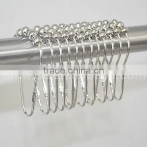 CALABASH PEARLS Shower Curtain Hooks Rings,Shower Curtain Rings,Polished Chrome Metal Bathroom Shower Curtain Hooks thumbnail-4