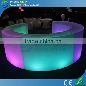 Computer Control Illuminated Bar Furniture Set LED Round Bar Counters Design thumbnail-1