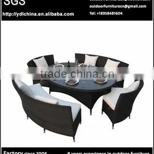 Custom Make OEM Orders Wholesale Outdoor Poly Rattan Wicker Dining Set thumbnail-1