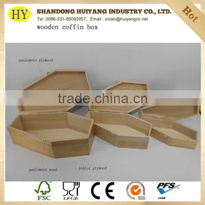 Wholesale Unfinished Wooden Coffin Box for Pet thumbnail-5