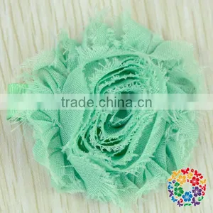 Hot Sale Orange Rose Flower With Clip , Wholesale Supply Chiffon Flower , Beautiful Shabby Flower With a Clip thumbnail-2