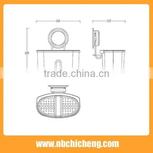 Shelf Bracket Plastic Wall Suction Shelf Houseware Storage Holder thumbnail-3