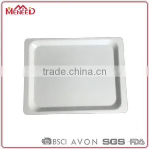 China Factory Directly Bulk Buy Durable Hard Plastic White Melamine Fast Food Serving Trays thumbnail-1