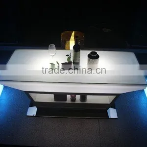 Stainless Steel Leg Illuminate Small Party Led Bar Counter With IR Remote Control thumbnail-1
