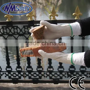 NMSAFETY 7G Polycotton Work Gloves Bulk Natural Polycotton Hand Safety Gloves Construction thumbnail-1