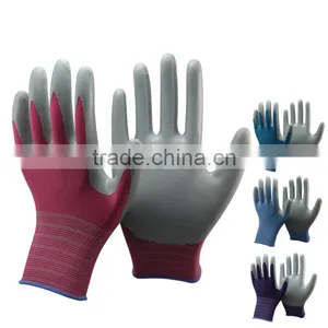 NMSAFETY China Direct Import Polyester Half Coated Garden Nitrile Gloves For Safety Product thumbnail-1